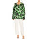 Persona by Marina Rinaldi Printed Twill Blouse Green