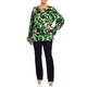 Persona by Marina Rinaldi Printed Twill Blouse Green