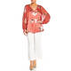 Persona by Marina Rinaldi Satin Floral Tunic Coral