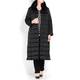 MARINA RINALDI LONG PUFFA COAT WITH FUR COLLAR