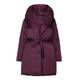 MARINA RINALDI SHAWL COLLAR PUFFA COAT WITH BELT IN PLUM