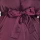 MARINA RINALDI SHAWL COLLAR PUFFA COAT WITH BELT IN PLUM