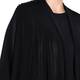 MARINA RINALDI VIRGIN WOOL BLEND BLACK FRINGED WRAP