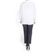 MARINA RINALDI COTTON POPLIN SHIRT WITH DIAMANTE BUTTONS