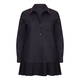 MARINA RINALDI BLACK SHIRT DETACHABLE JEWEL COLLAR