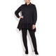 MARINA RINALDI BLACK SHIRT DETACHABLE JEWEL COLLAR