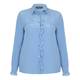 MARINA RINALDI SILK SHIRT WITH FRONT RUFFLE