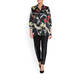 MARINA RINALDI SATIN PRINT SHIRT BLACK