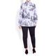 MARINA RINALDI COTTON POPLIN STRIPED PRINT SHIRT