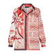 Marina Rinaldi Scarf Print Shirt Red