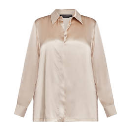 Marina Rinaldi Pure Silk Shirt Champagne - Plus Size Collection