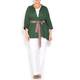 Marina Rinaldi forest green classic linen SHIRT