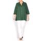 Marina Rinaldi forest green classic linen SHIRT