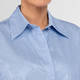 Marina Rinaldi Jewel Embellished Cotton Shirt Pale Blue