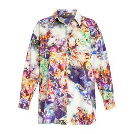 Marina Rinaldi Jewel Print Cotton Shirt with Detachable Diamante Chain - Plus Size Collection