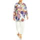 Marina Rinaldi Jewel Print Cotton Shirt with Detachable Diamante Chain