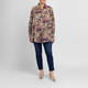 Marina Rinaldi Cotton and Silk Blend Floral Tapestry Shirt 