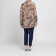 Marina Rinaldi Cotton and Silk Blend Floral Tapestry Shirt 