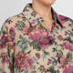 Marina Rinaldi Cotton and Silk Blend Floral Tapestry Shirt 