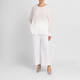 Marina Rinaldi Pure Silk Shirt Pearl White 