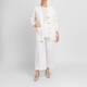 Marina Rinaldi Embellished Cotton Cardigan White