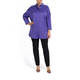 MARINA RINALDI LOOSE FIT PURPLE COTTON POPLIN SHIRT