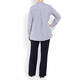MARINA RINALDI STRIPE COTTON SHIRT WITH RUFFLE