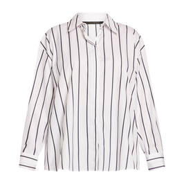 Marina Rinaldi Cotton Stripe Shirt  - Plus Size Collection