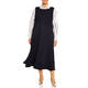 Marina Rinaldi Dress Navy with White Trim