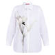 Marina Rinaldi Oversized Embroidered Cotton Shirt White