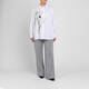 Marina Rinaldi Oversized Embroidered Cotton Shirt White
