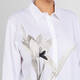 Marina Rinaldi Oversized Embroidered Cotton Shirt White