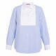 Marina Rinaldi Cotton Poplin Embellished Shirt Blue