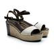 Marina Rinaldi brown espadrille wedge sandals