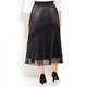 MARINA RINALDI PLEATED SKIRT WITH LACE HEM