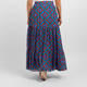 Marina Rinaldi Printed Muslin Skirt Turquoise 