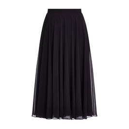 Marina Rinaldi Georgette Midi Skirt Black - Plus Size Collection