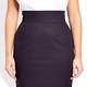 MARINA RINALDI COTTON GABERDINE PENCIL SKIRT BLACK