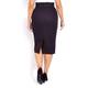 MARINA RINALDI COTTON GABERDINE PENCIL SKIRT BLACK