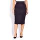 MARINA RINALDI COTTON GABERDINE PENCIL SKIRT BLACK