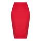 Marina Rinaldi red jersey stretch pencil SKIRT