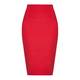 Marina Rinaldi red jersey stretch pencil SKIRT