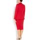 Marina Rinaldi red jersey stretch pencil SKIRT