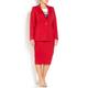 Marina Rinaldi red jersey stretch pencil SKIRT