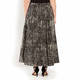 MARINA RINALDI CROCODILE PRINT TAFFETA SKIRT