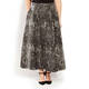 MARINA RINALDI CROCODILE PRINT TAFFETA SKIRT