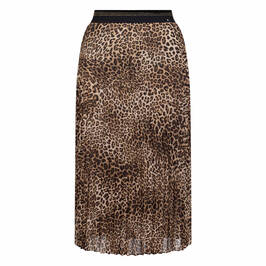Marina Rinaldi Pleated Georgette Animal Print Skirt  - Plus Size Collection