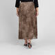 Marina Rinaldi Pleated Georgette Animal Print Skirt 