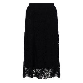 Marina Rinaldi Knitted Lace Skirt Black  - Plus Size Collection