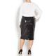 MARINA RINALDI SEQUIN EMBELLISHED BLACK SKIRT